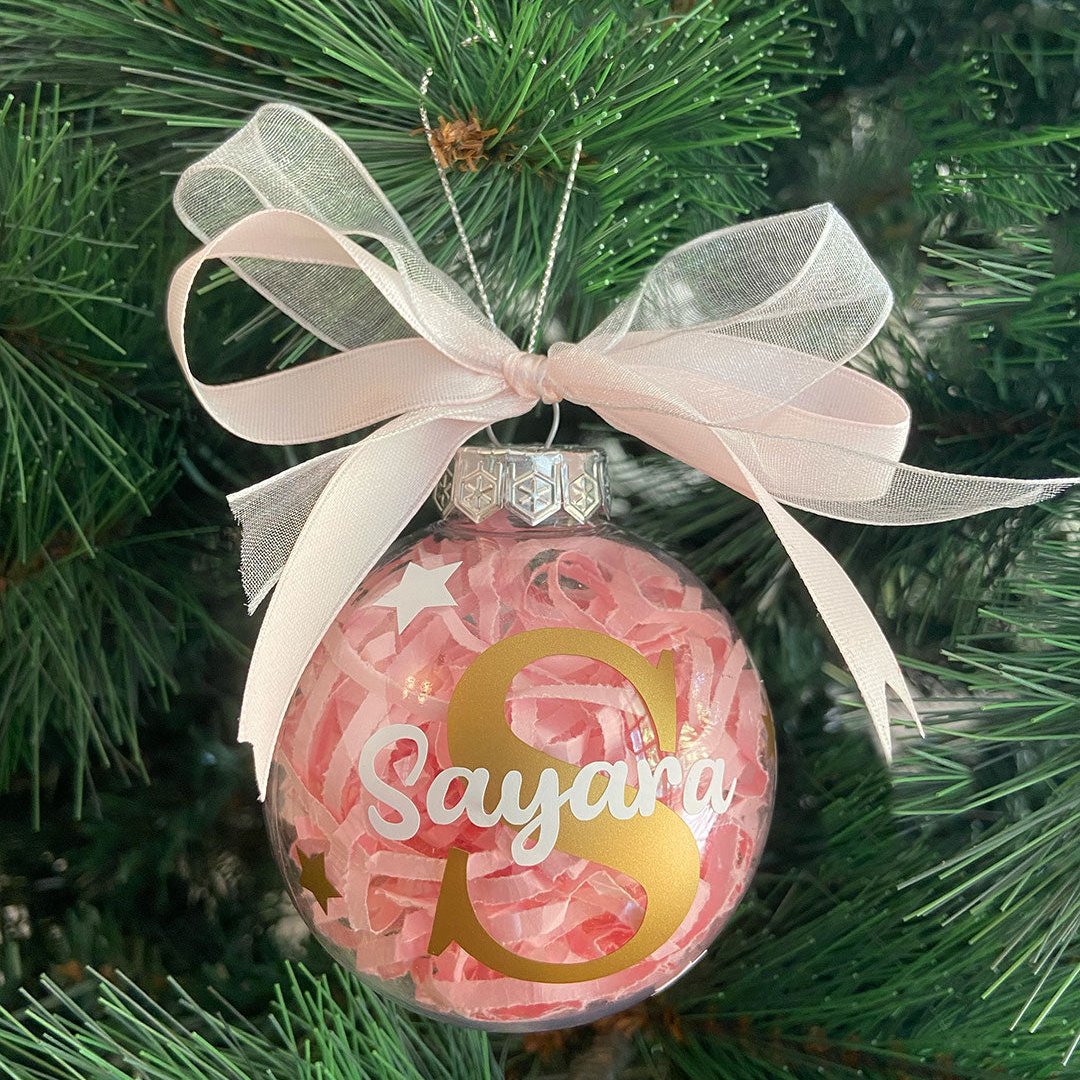 GWD Kids - Personalised Christmas Ornament Ball - Pink