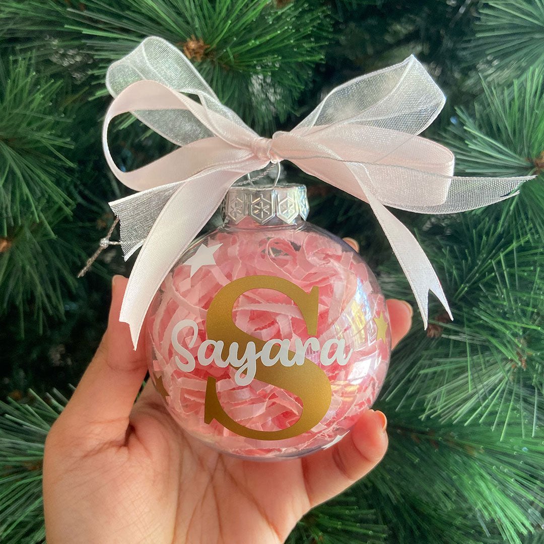 GWD Kids - Personalised Christmas Ornament Ball - Pink