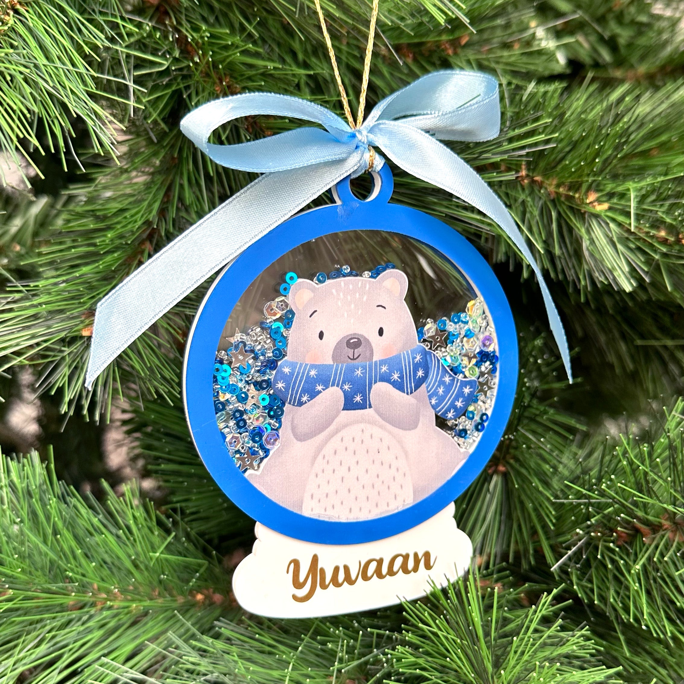 GWD Kids - Sparkly Snow Globe Ornament- Polar Bear