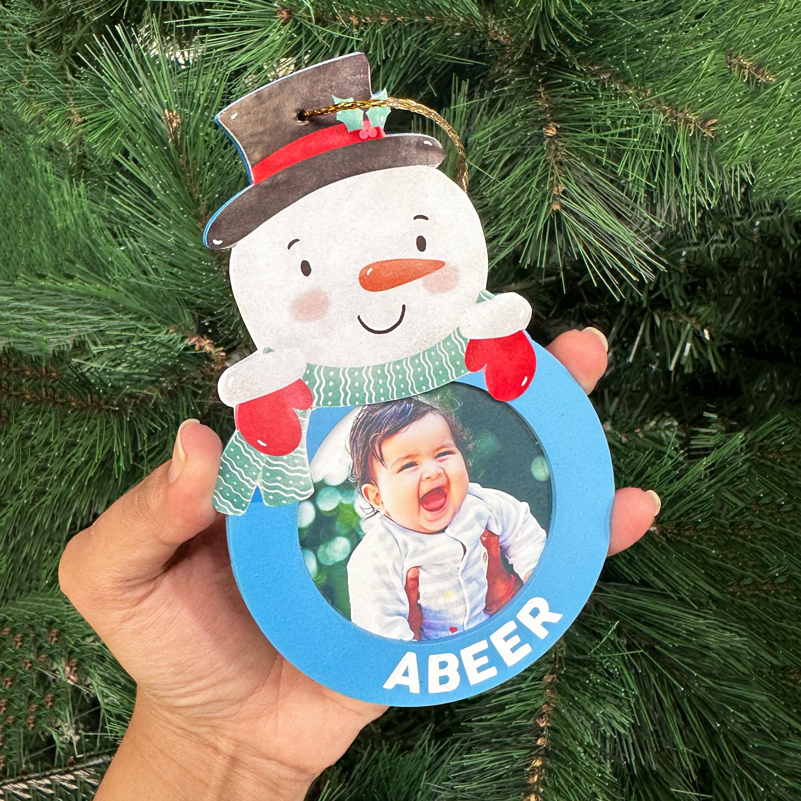 Personalised Photo Ornament - Snowman