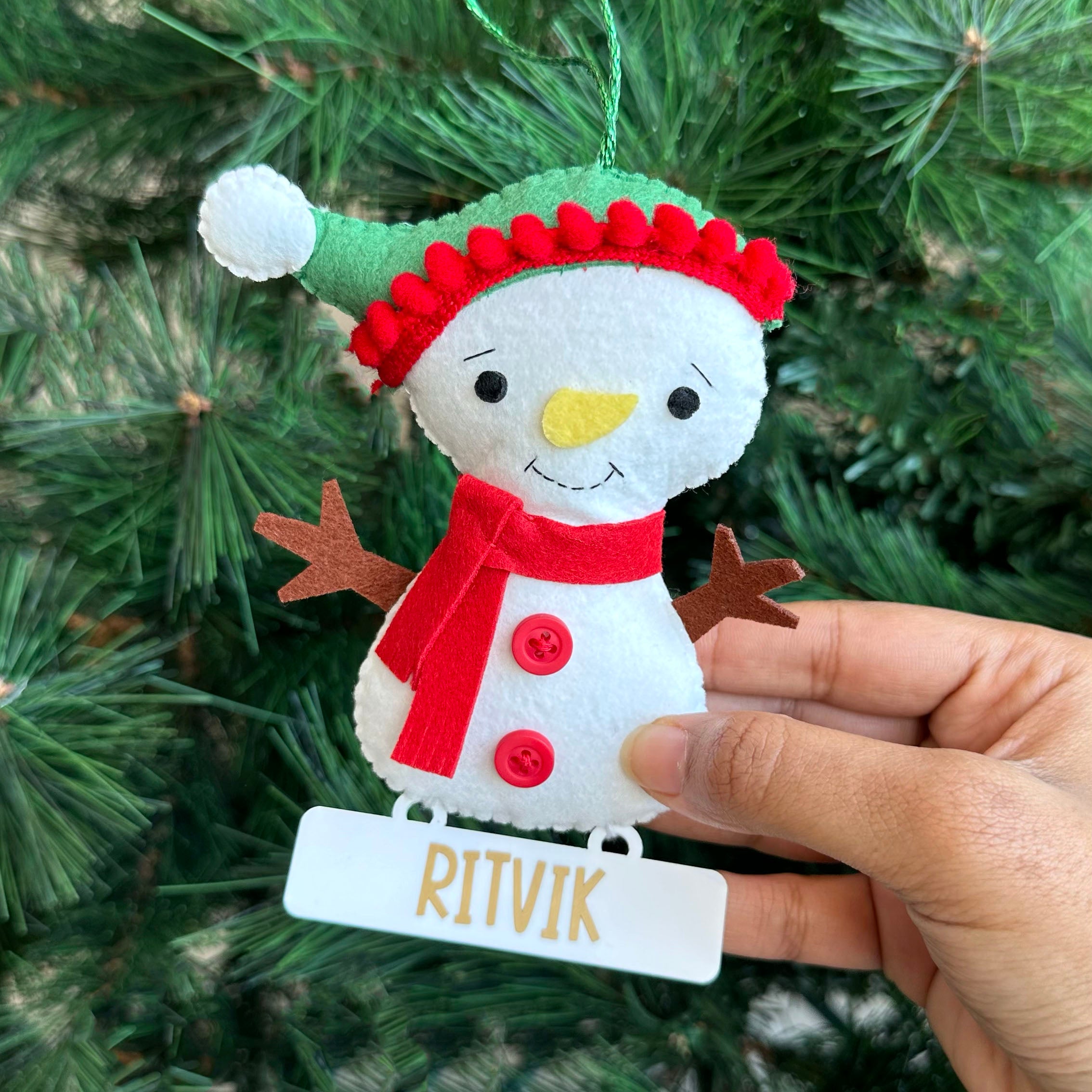 Snowman - Felt Ornament