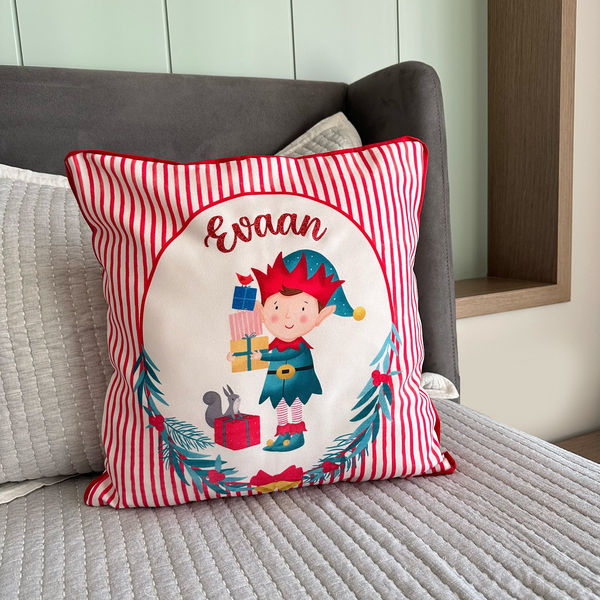 Christmas Throw Cushion- Elf