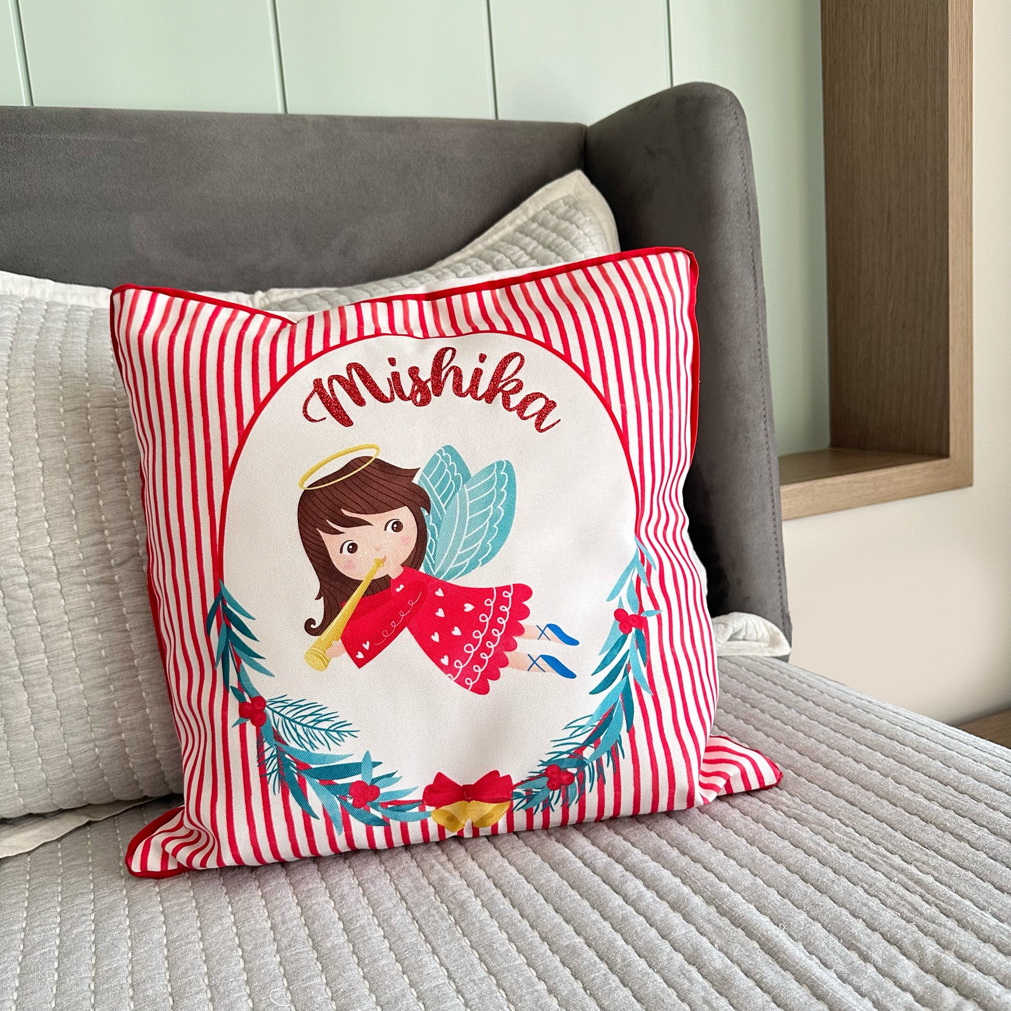 Christmas Throw Cushion- Angel