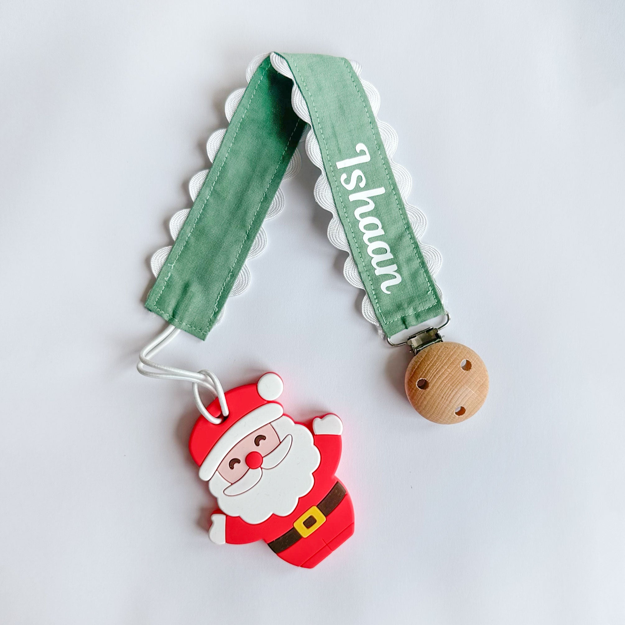 Pacifier & Teether Strap-Santa