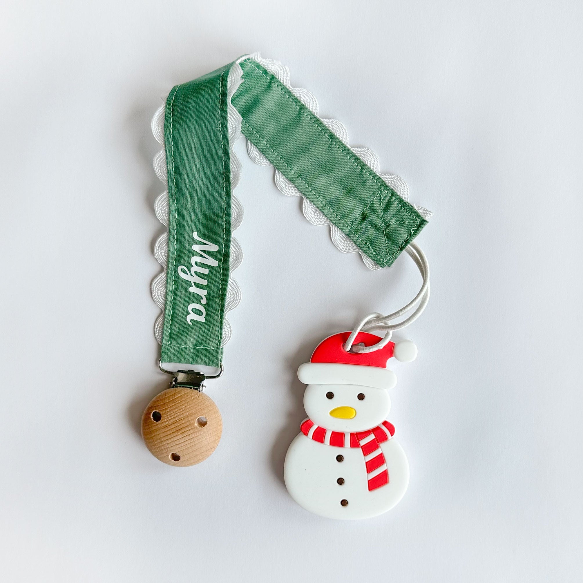 Pacifier & Teether Strap-Santa