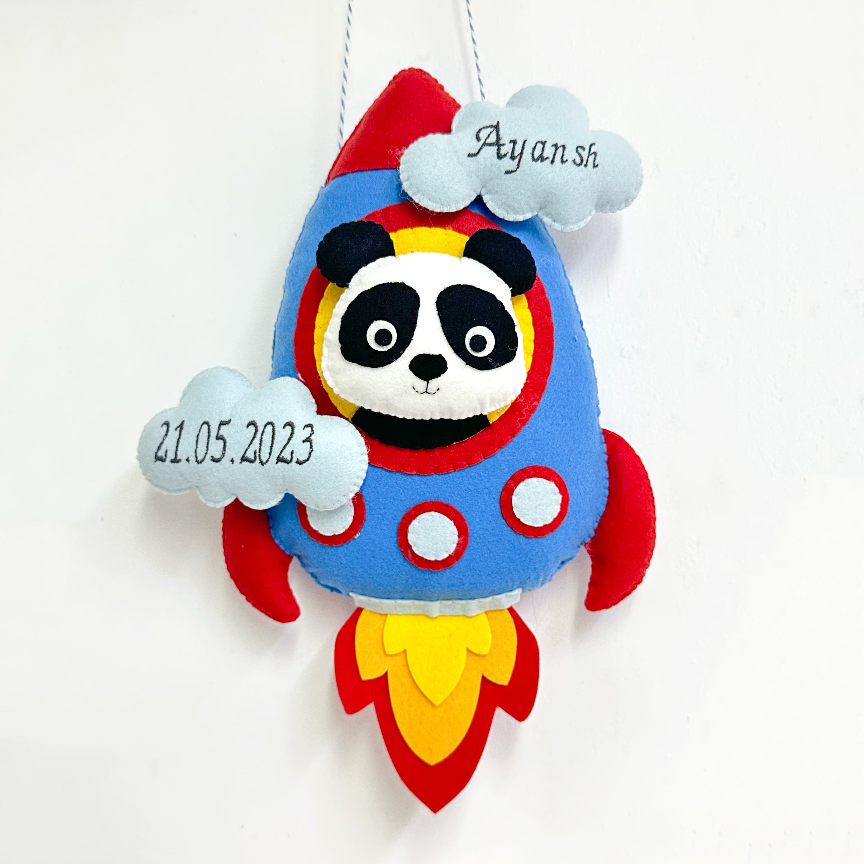 Panda in a Space Rocket - Wall Hanging