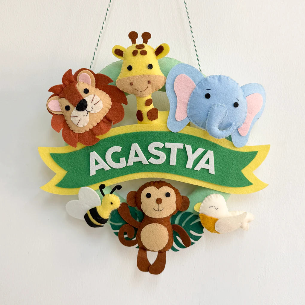 Jungle Adventures - Personalised Name hanging