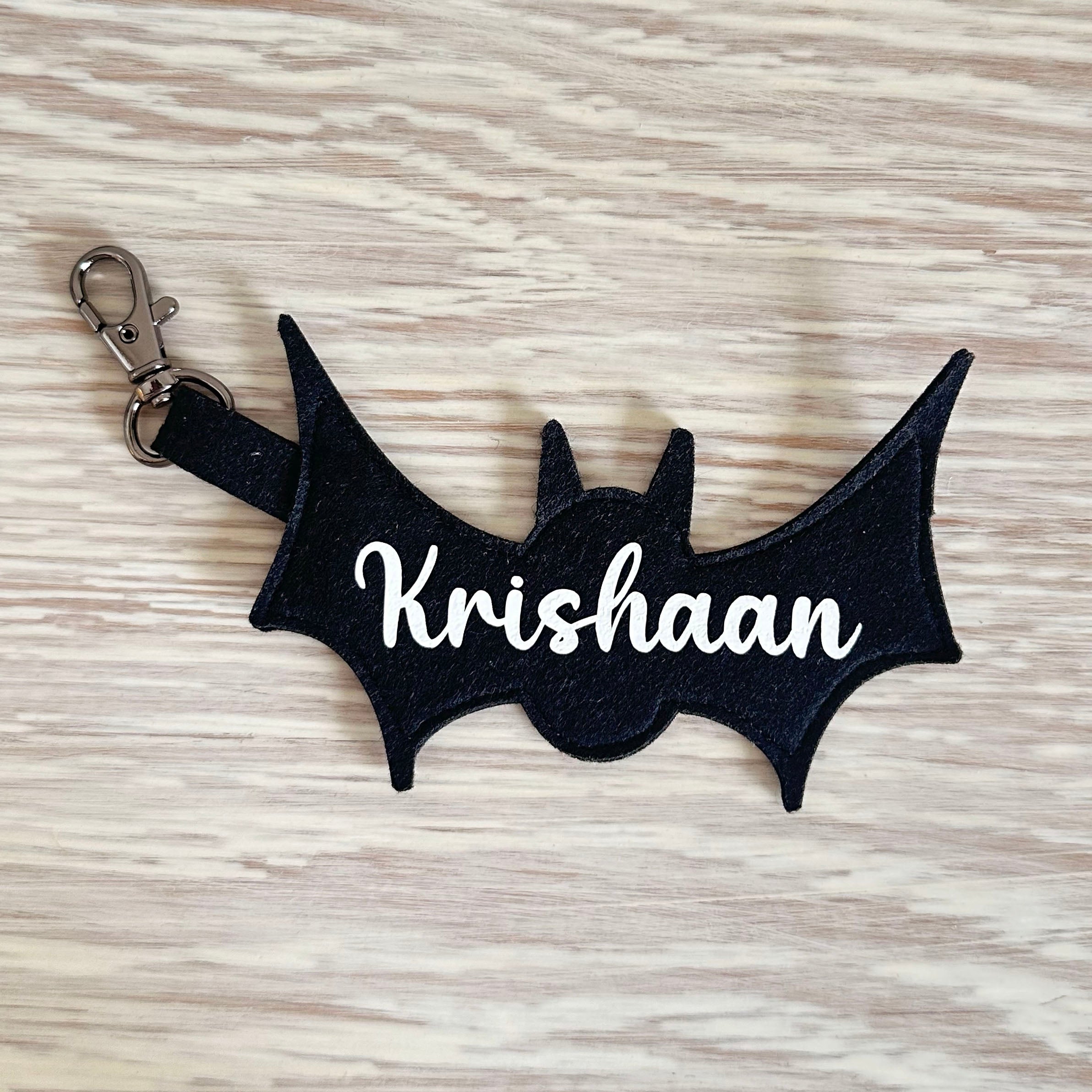Personalised Bat Halloween Keychain