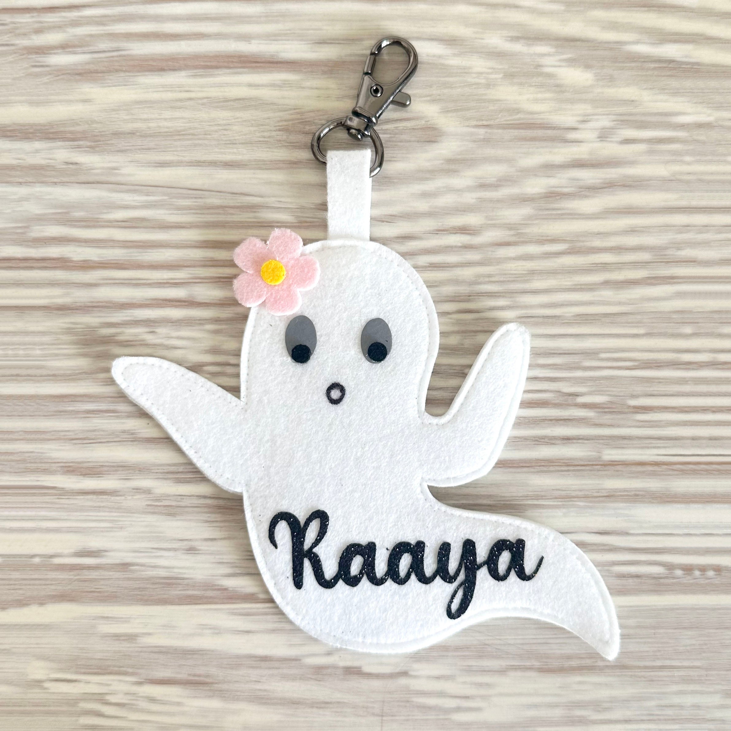 Personalised Ghost Girl Halloween Keychain