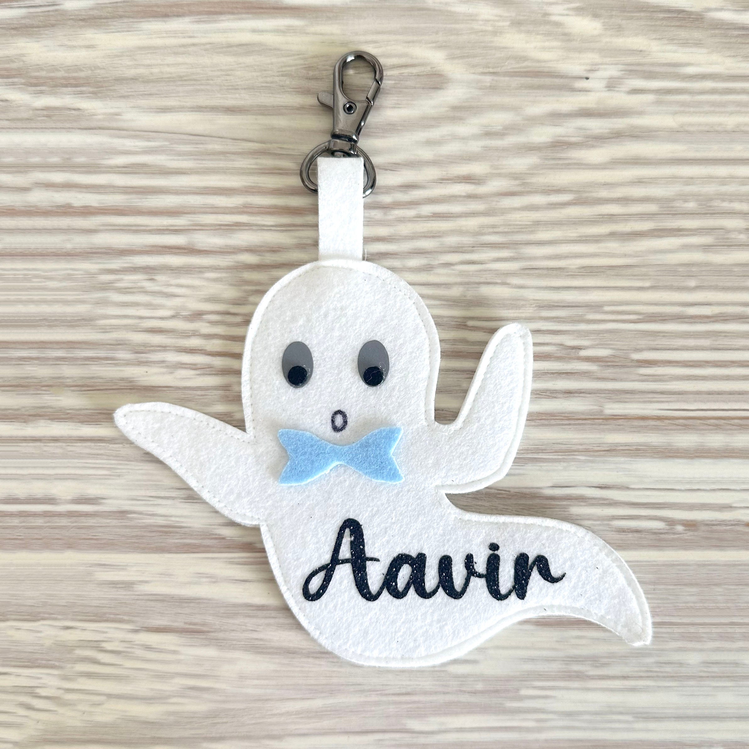 Personalised Ghost Boy Halloween Keychain