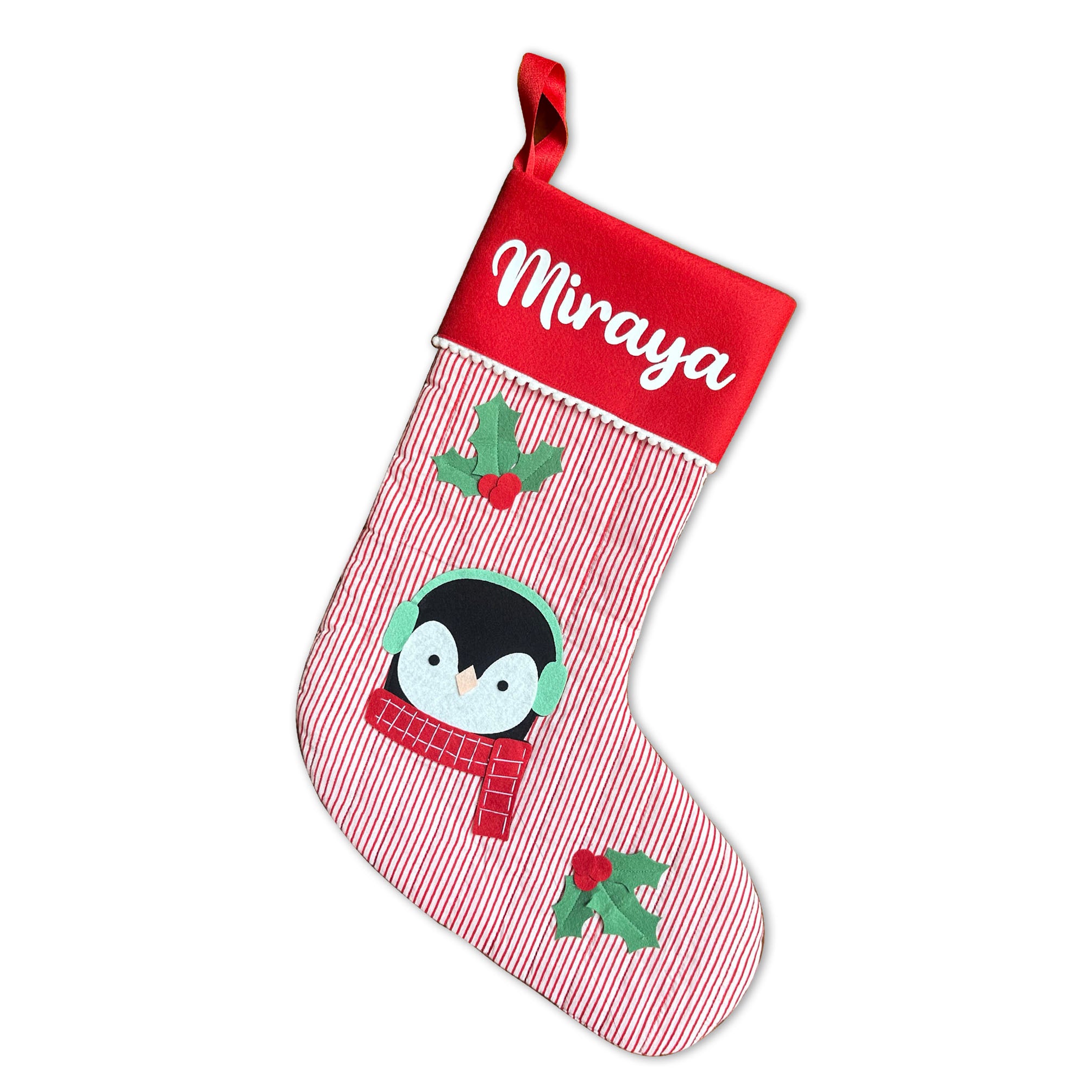 Quilted Cotton Stocking- Penguin