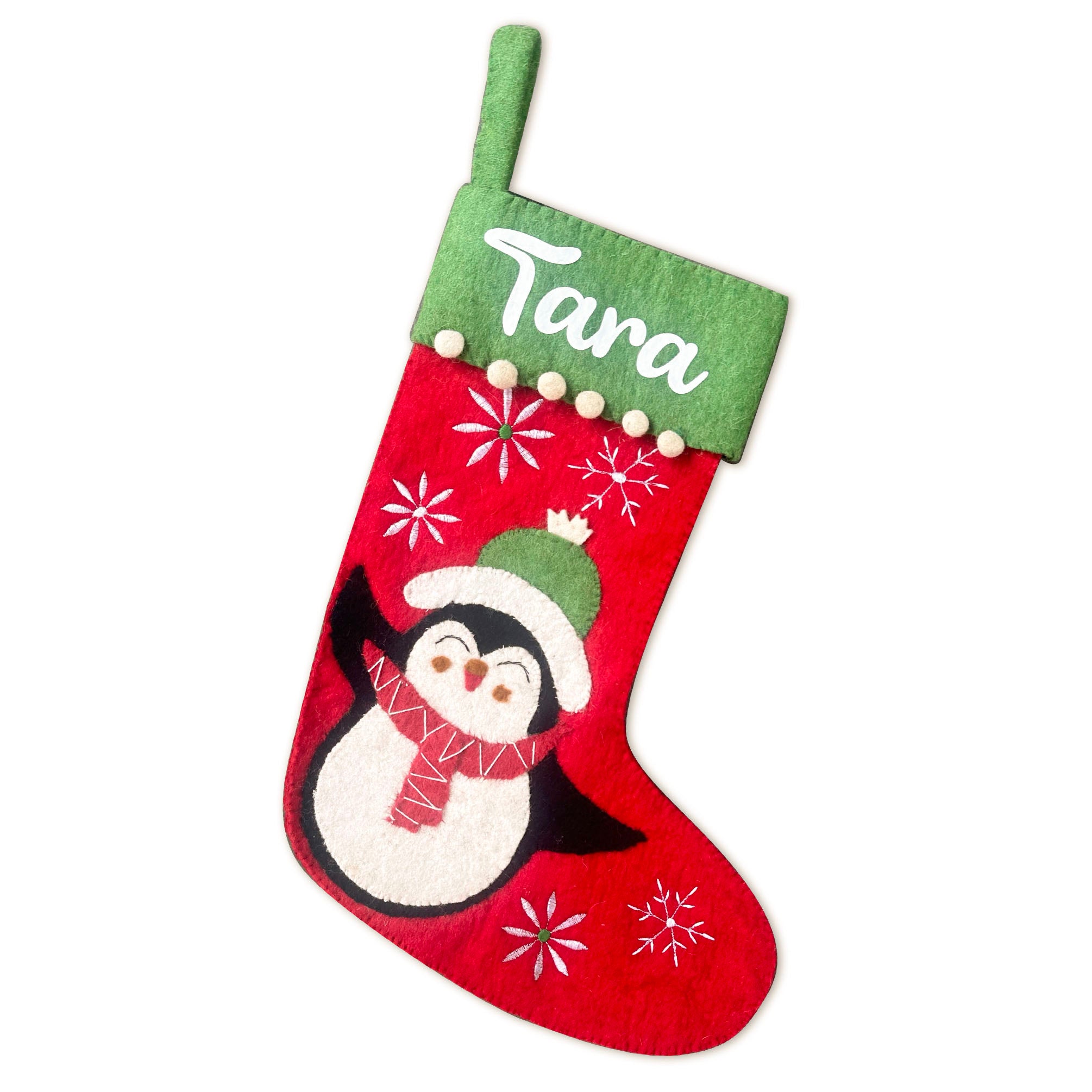 Snowflakes Penguin Stocking