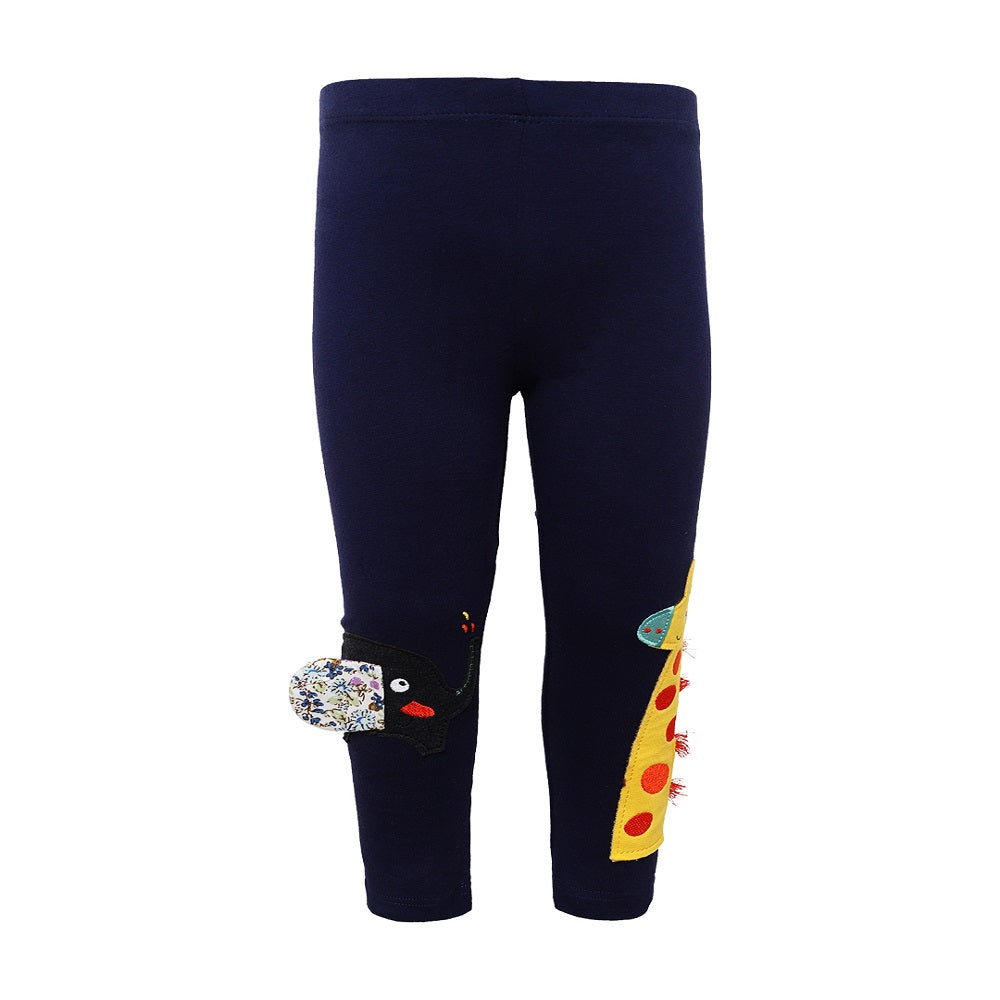 Cotton Jersey Casual Wear Kids Girls Navy Blue Legging at Rs 199/piece in  Noida
