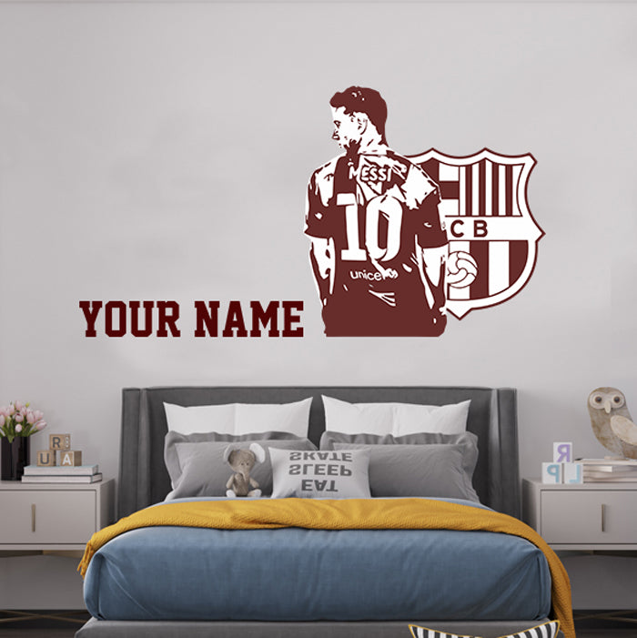 Generic Leo Messi Football Player Wall Name Sticker