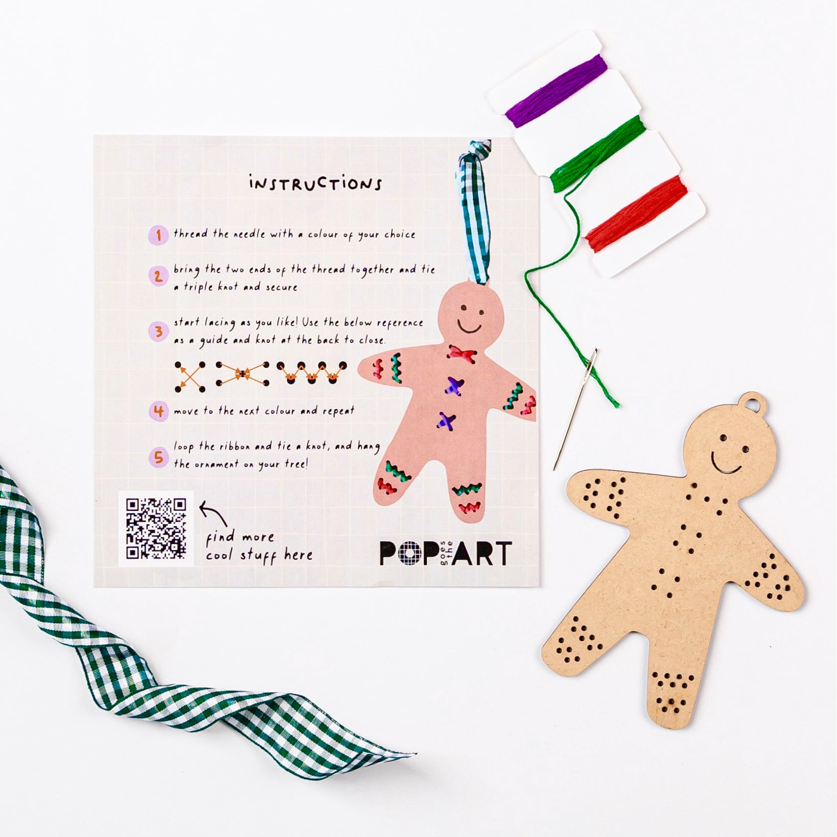 Mini Craft - Gingerbread Man Lacing Ornament