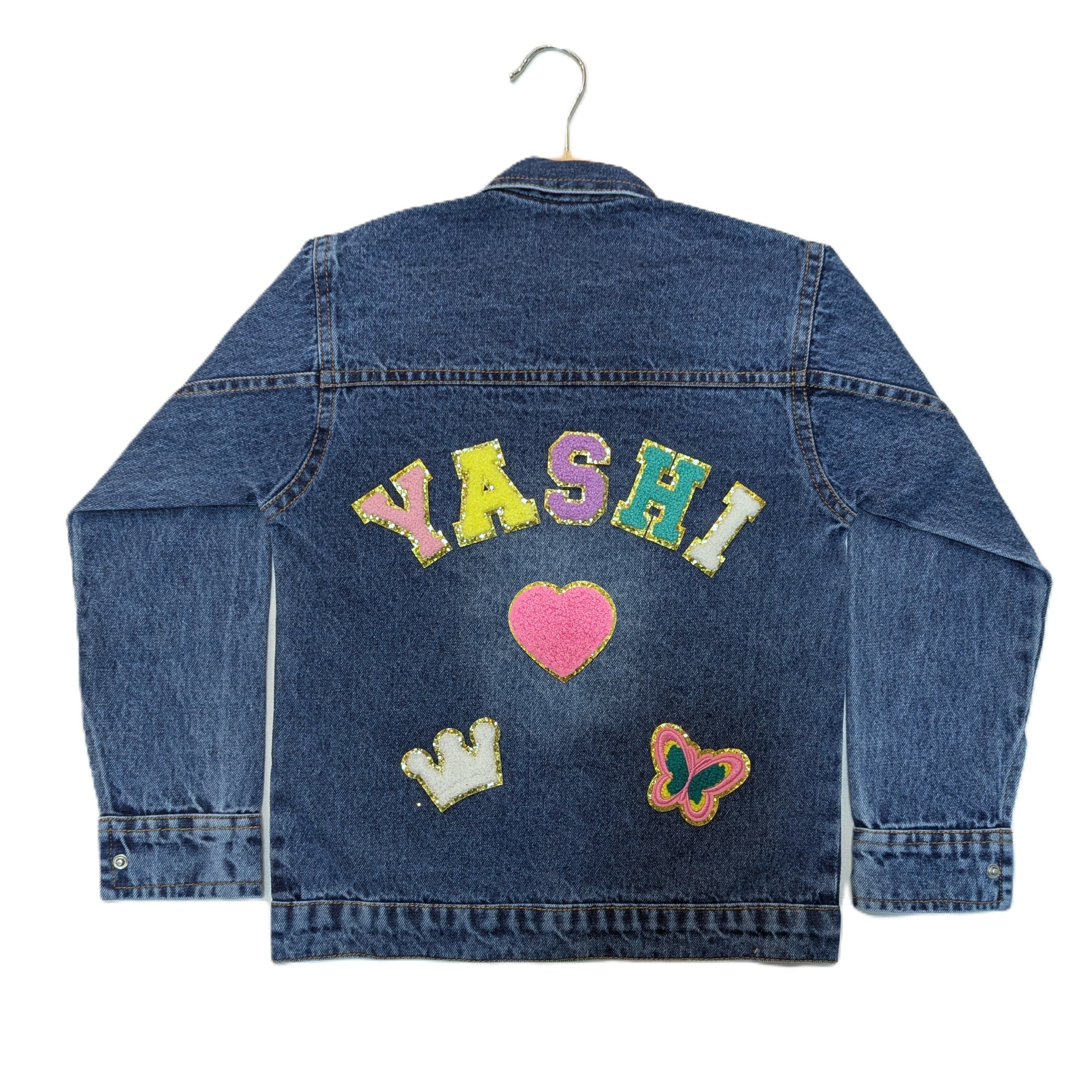 Denim Jacket - Queen of hearts