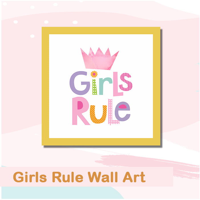 Girls Rule Wall Art (Set of 4)