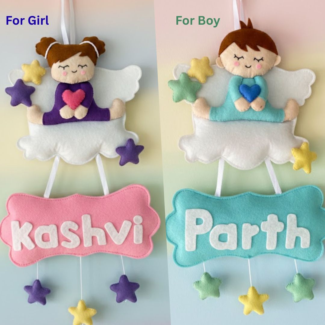 Custom Personalized Baby  Name Cloud Wall Hanging