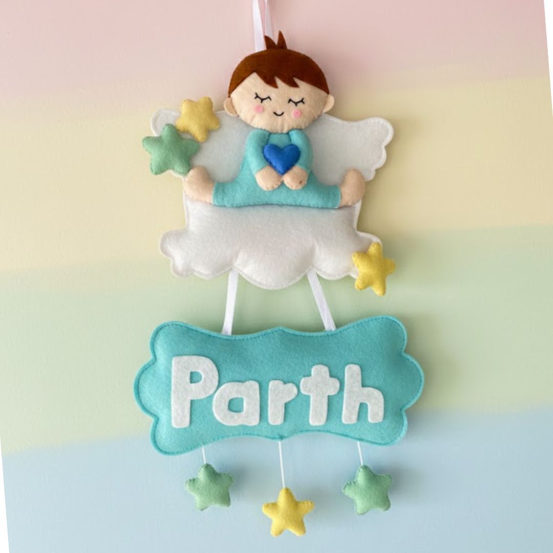 Custom Personalized Baby  Name Cloud Wall Hanging