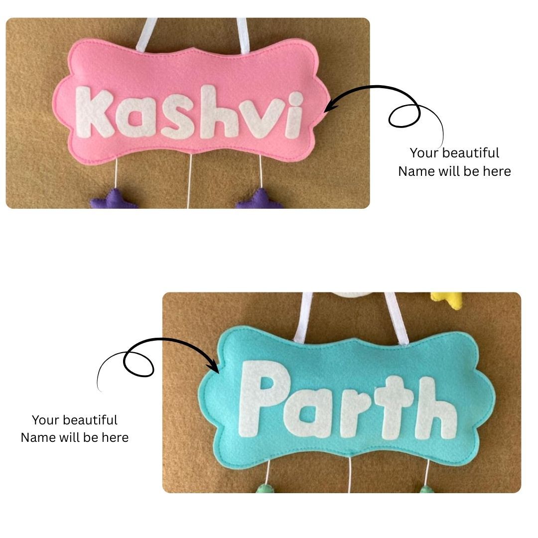 Custom Personalized Baby  Name Cloud Wall Hanging