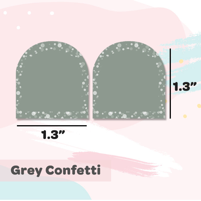 Shoe Labels Pack - Grey Confetti