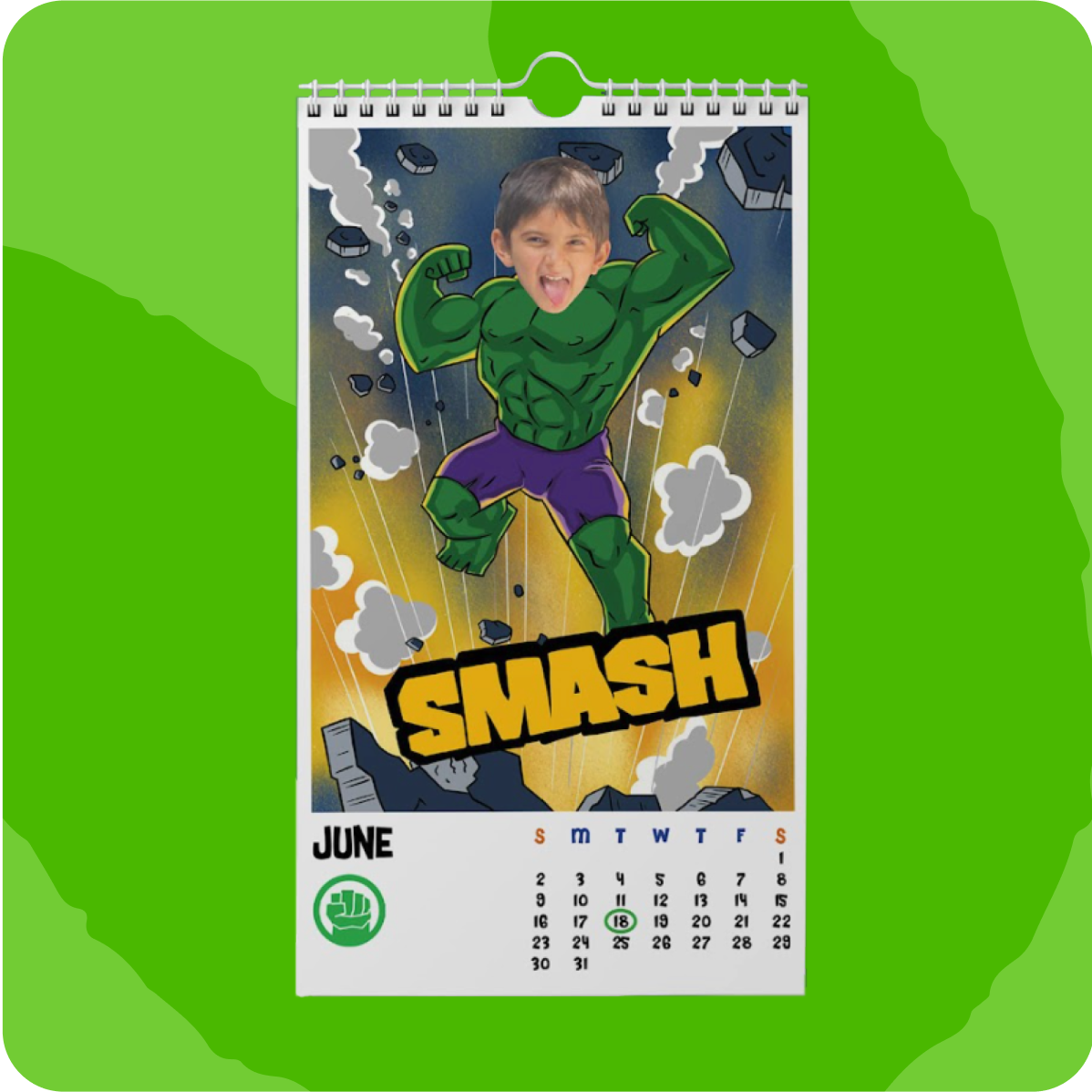 Superhero Calendar - Boys