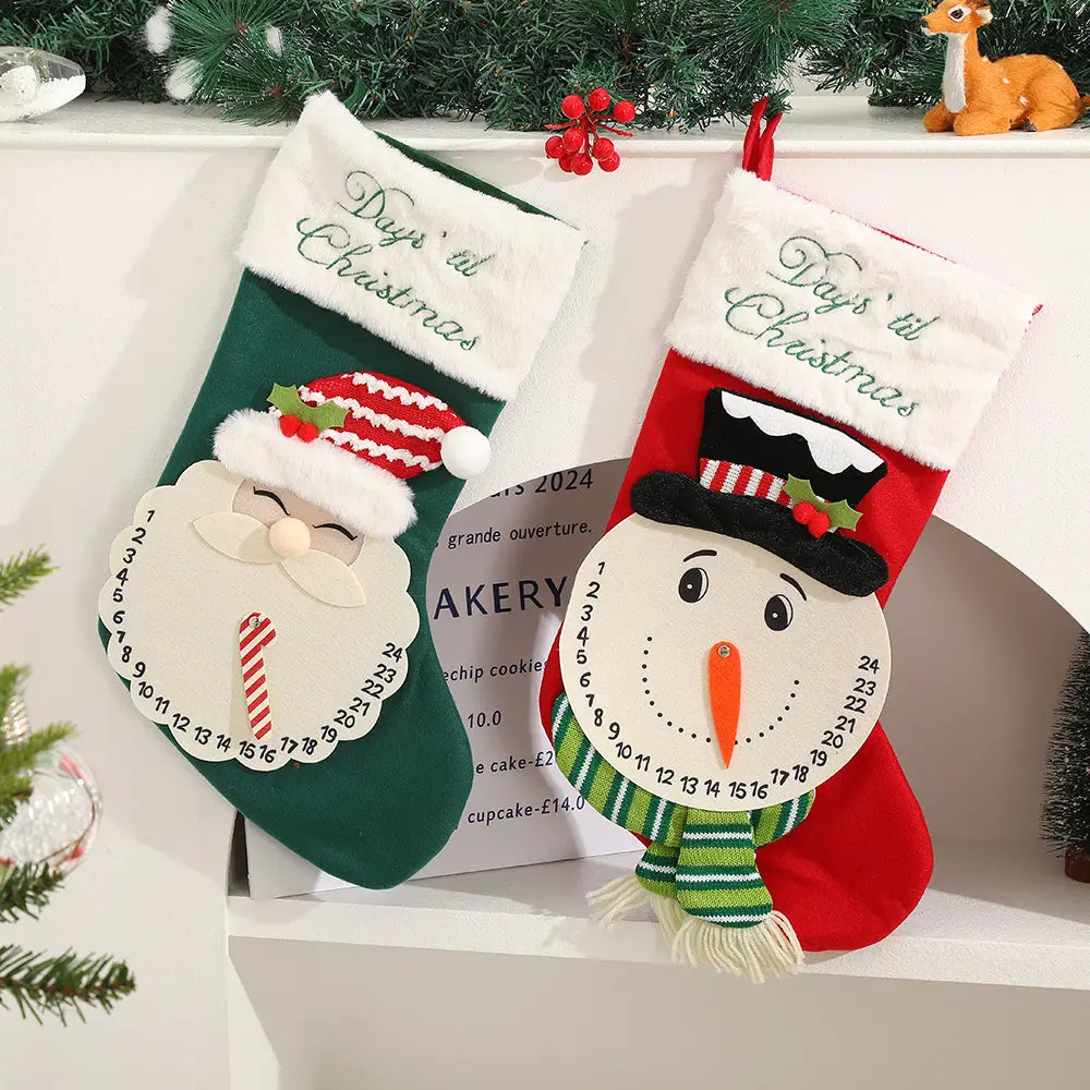 Festive Countdown Treasure Stockings (Set of 2)