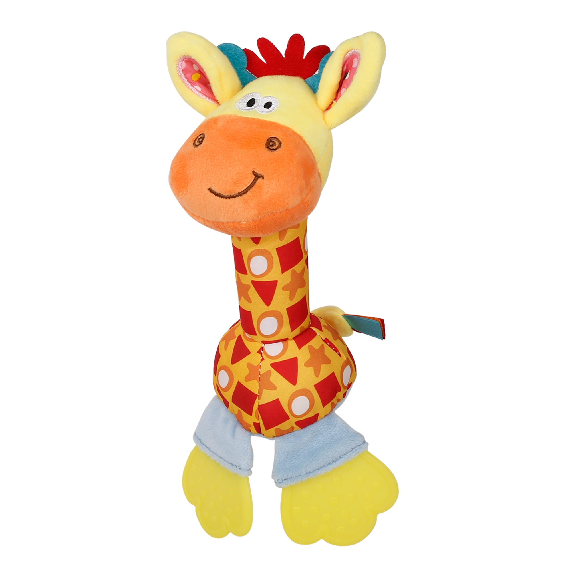 Baby Moo Giraffe Multicolour Soft Rattle With Teether