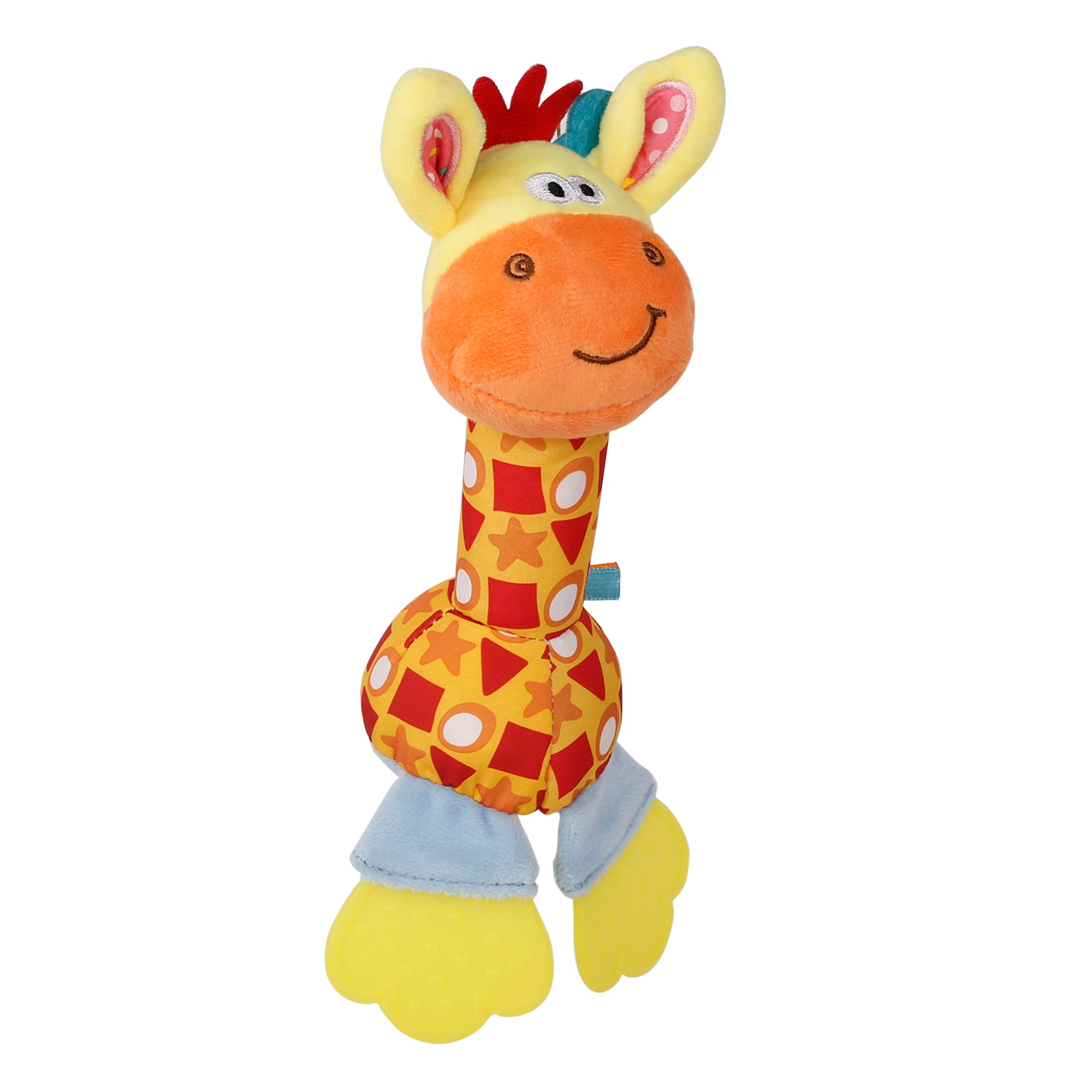 Baby Moo Giraffe Multicolour Soft Rattle With Teether