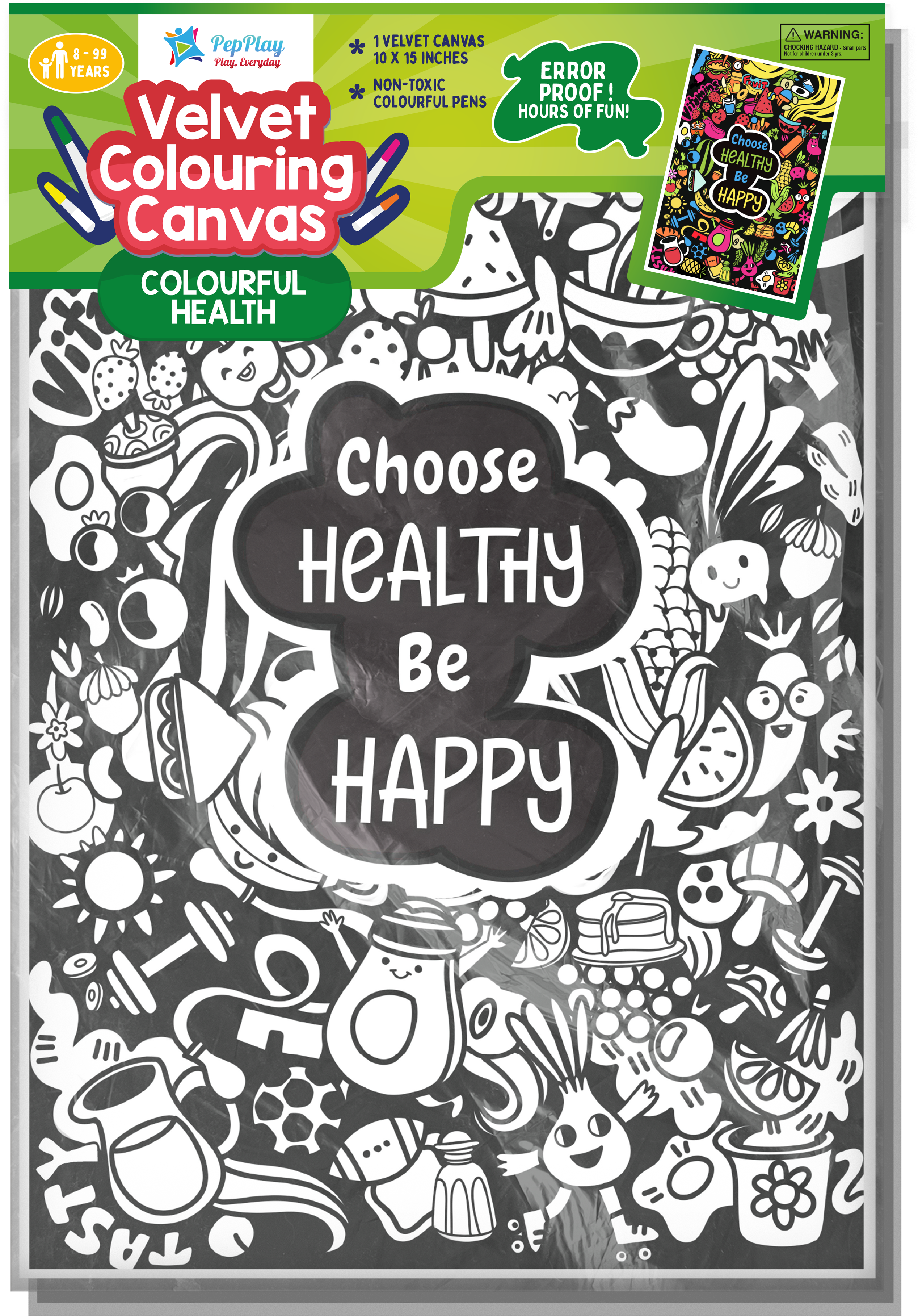 Pepplay Velvet Colouring Posters - Colourful Health