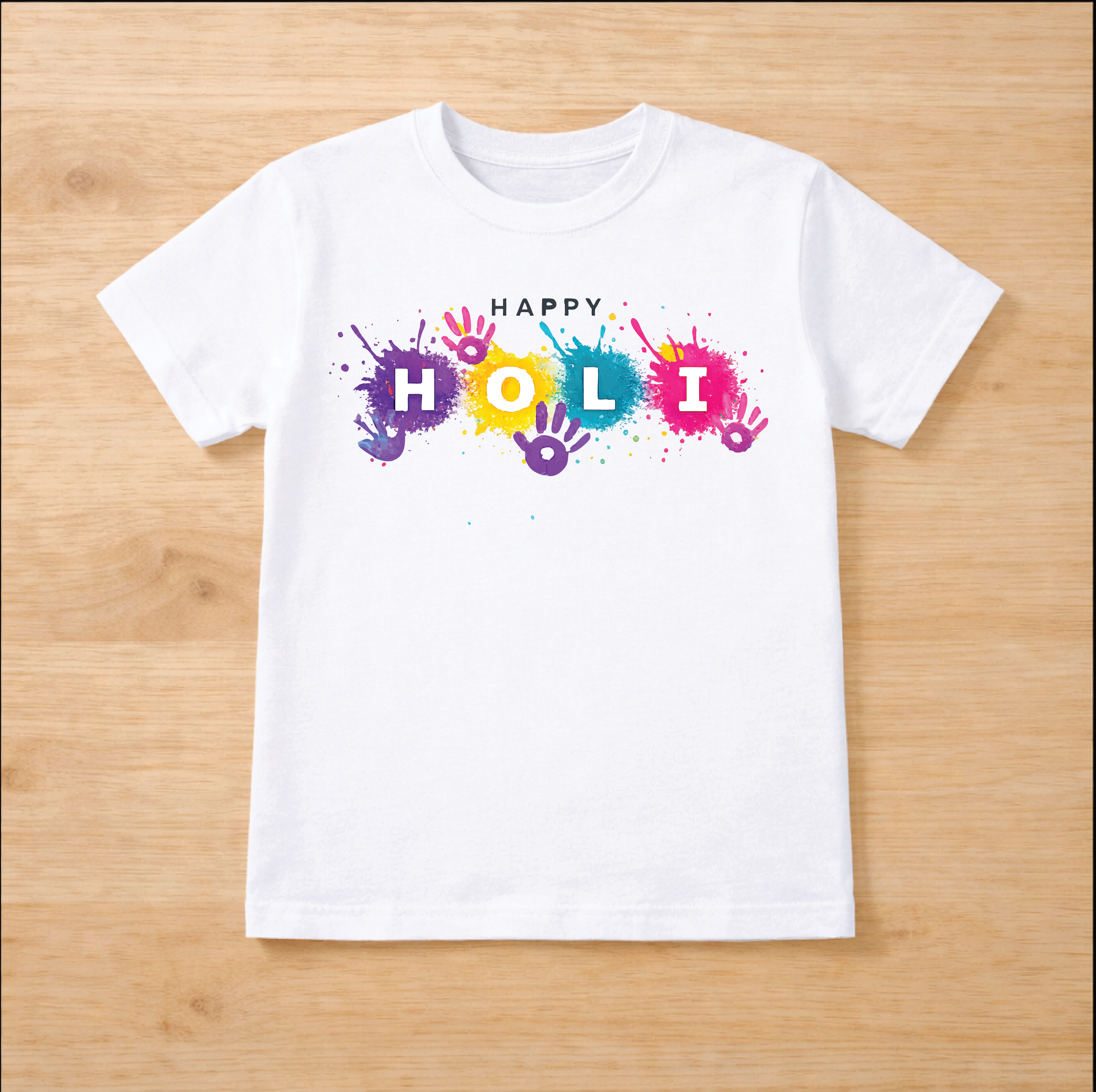 Personalised Holi Tee (With Name At The Back)