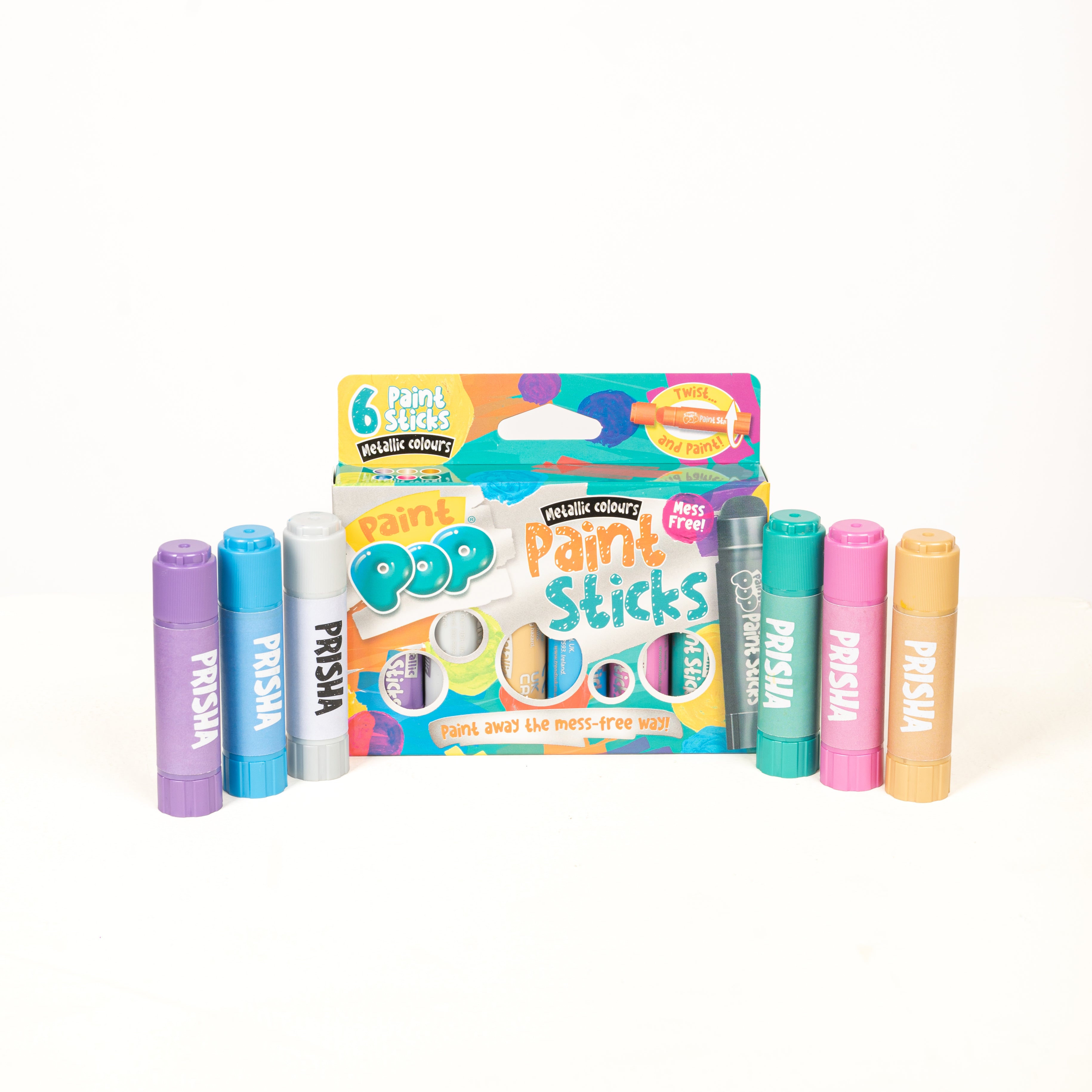 Paint Pop Metallic 6 Pack Quick Dry Paint Sticks