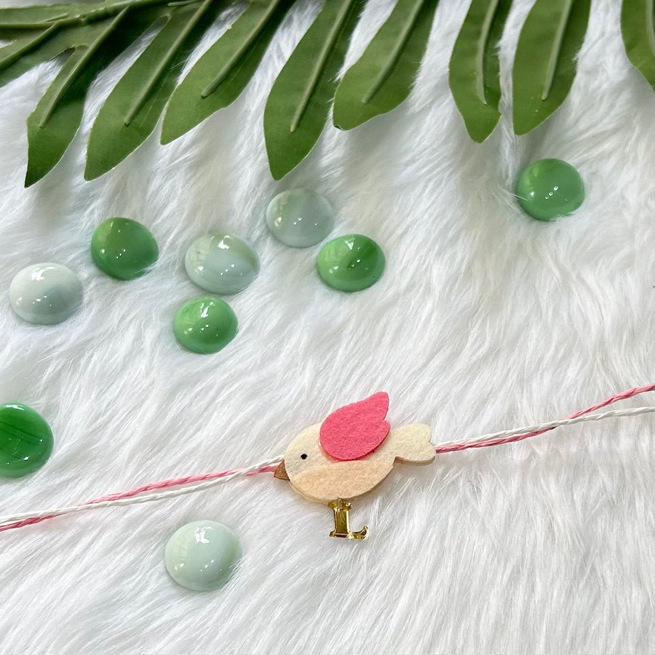 Babble Wrap Handmade Felt Rakhi With Initials