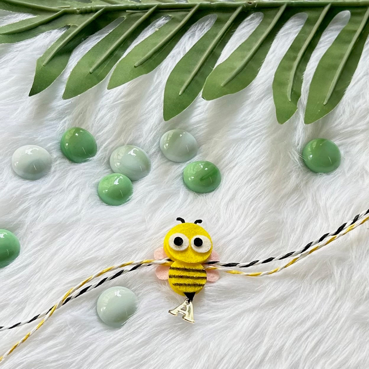 Babble Wrap Handmade Felt Rakhi With Initials