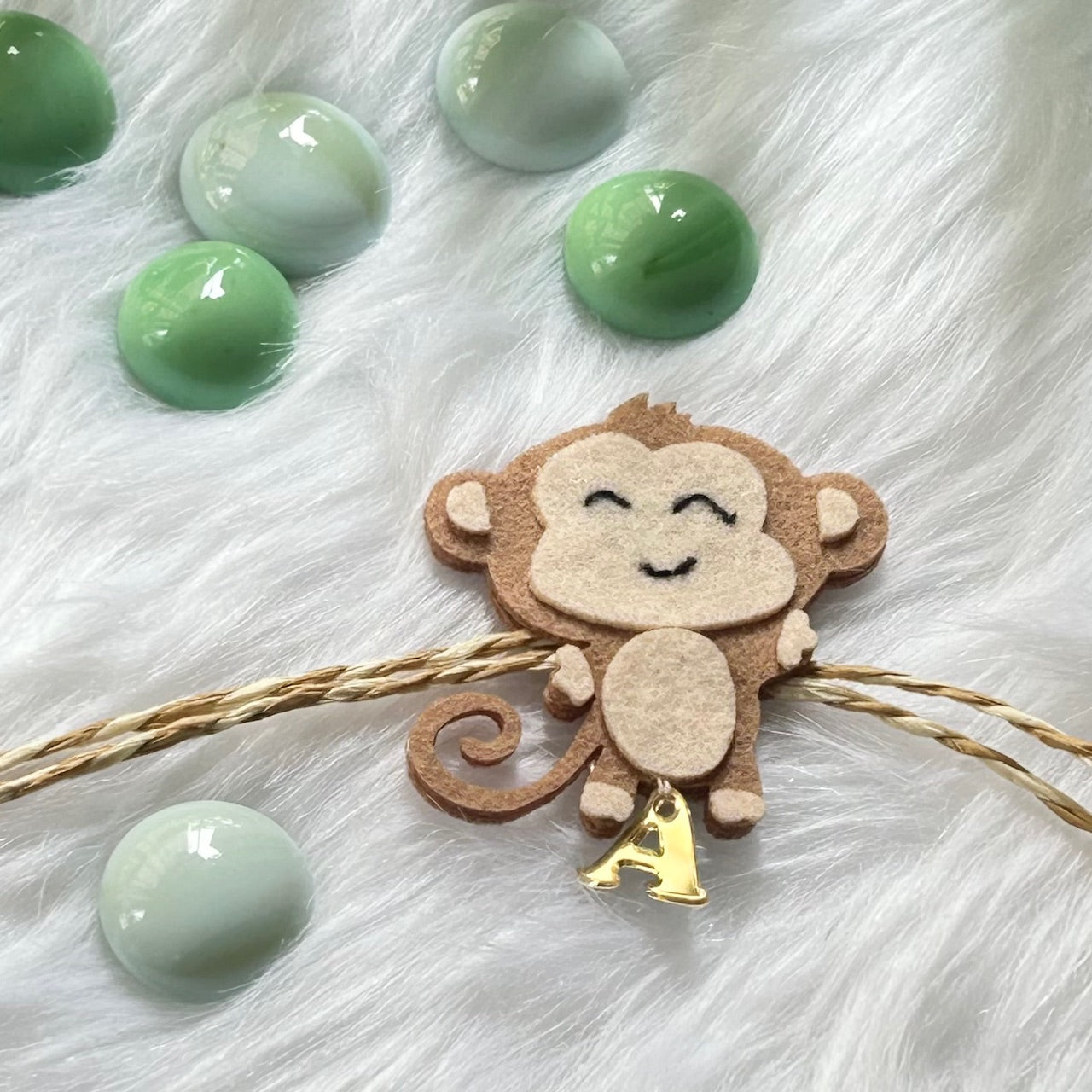 Babble Wrap Handmade Felt Rakhi With Initials