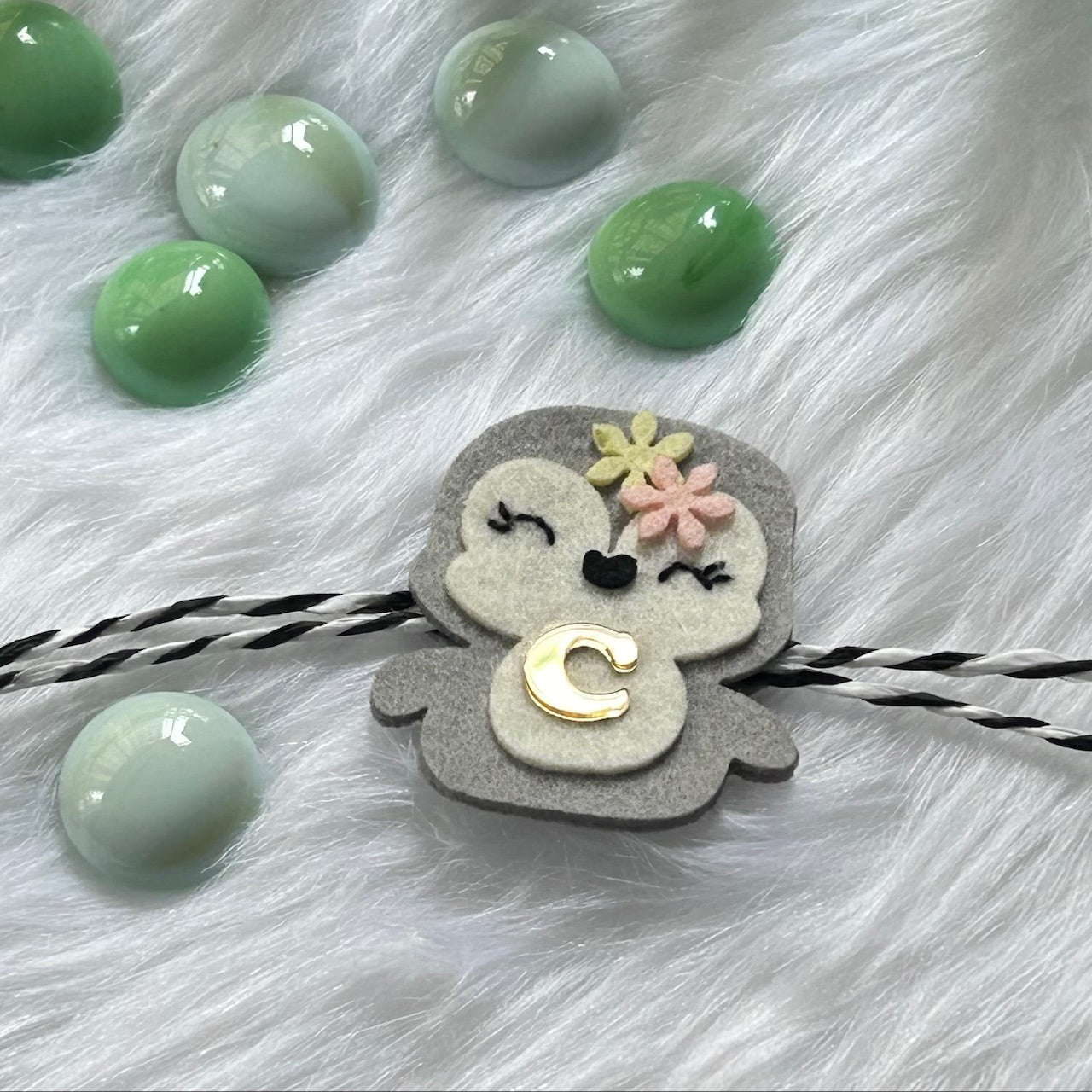 Babble Wrap Handmade Felt Rakhi With Initials