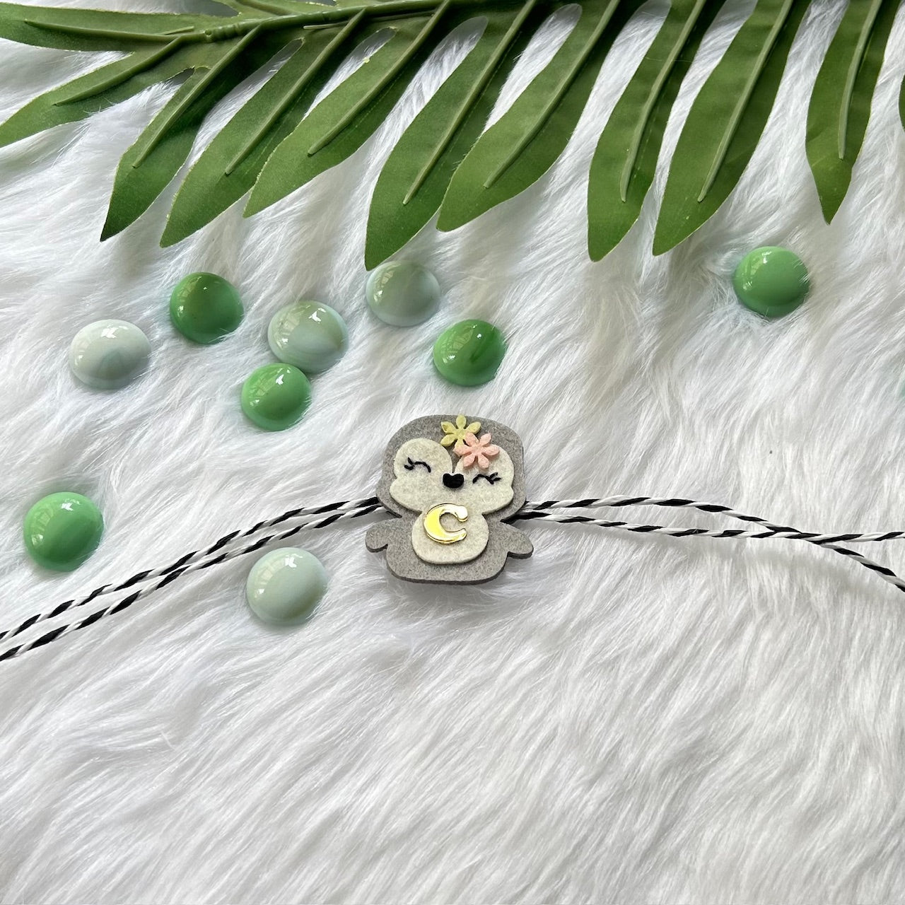 Babble Wrap Handmade Felt Rakhi With Initials