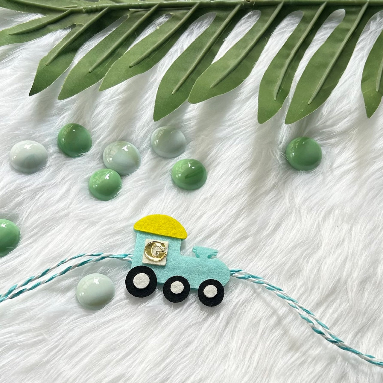 Babble Wrap Handmade Felt Rakhi With Initials