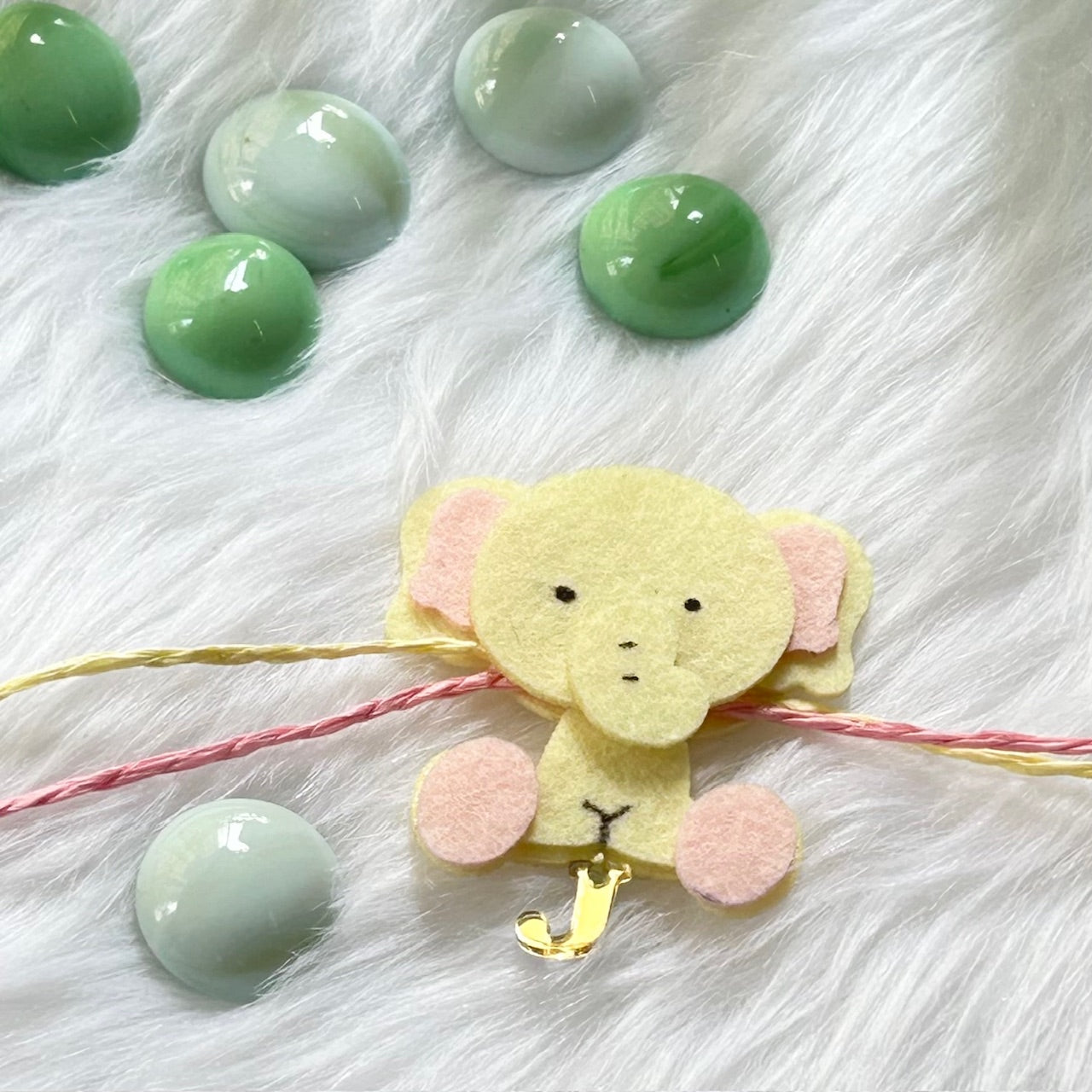Babble Wrap Handmade Felt Rakhi With Initials