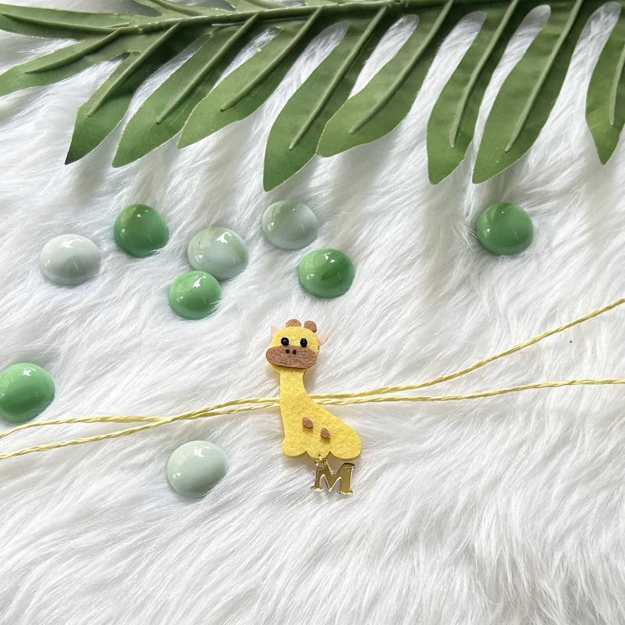 Babble Wrap Handmade Felt Rakhi With Initials