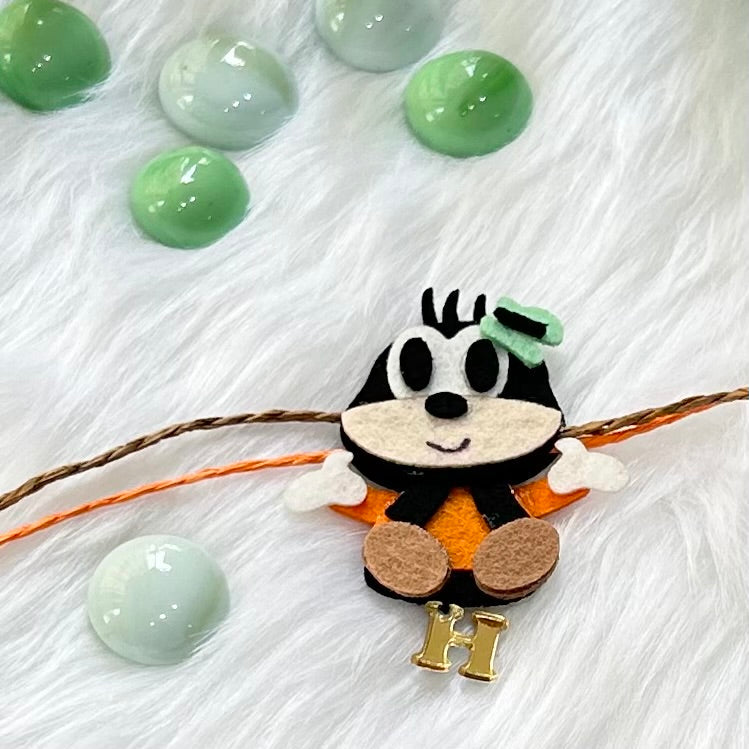 Babble Wrap Handmade Felt Rakhi With Initials