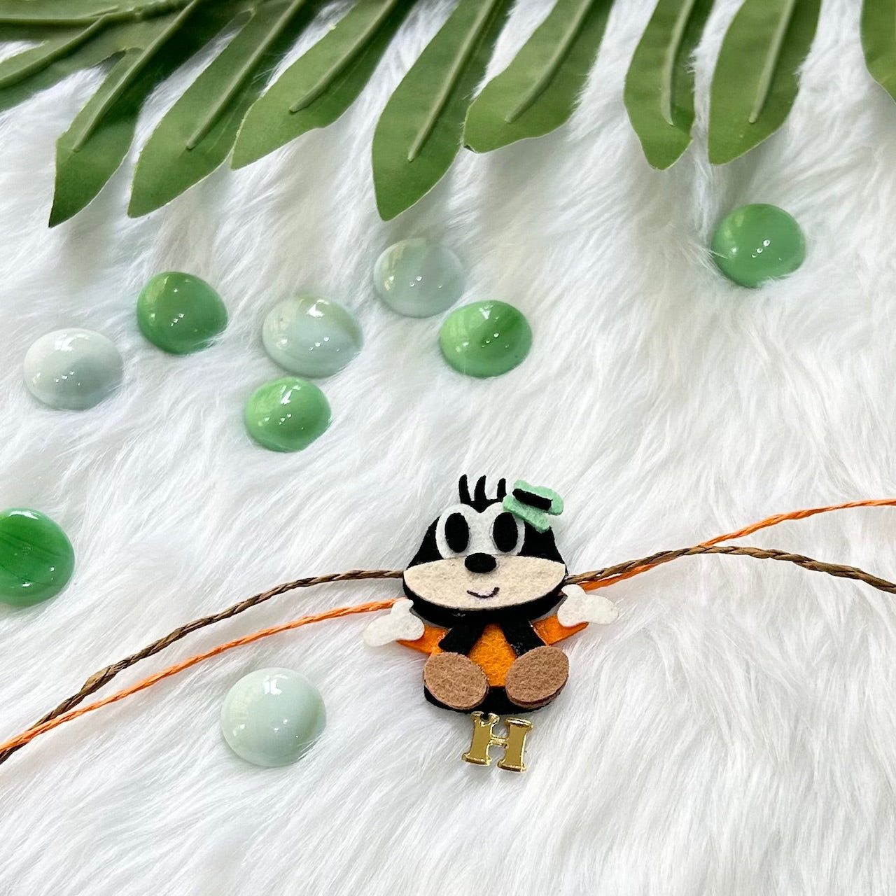 Babble Wrap Handmade Felt Rakhi With Initials