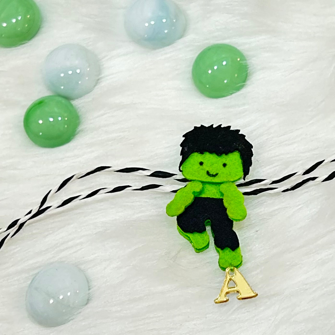 Babble Wrap Handmade Felt Rakhi With Initials