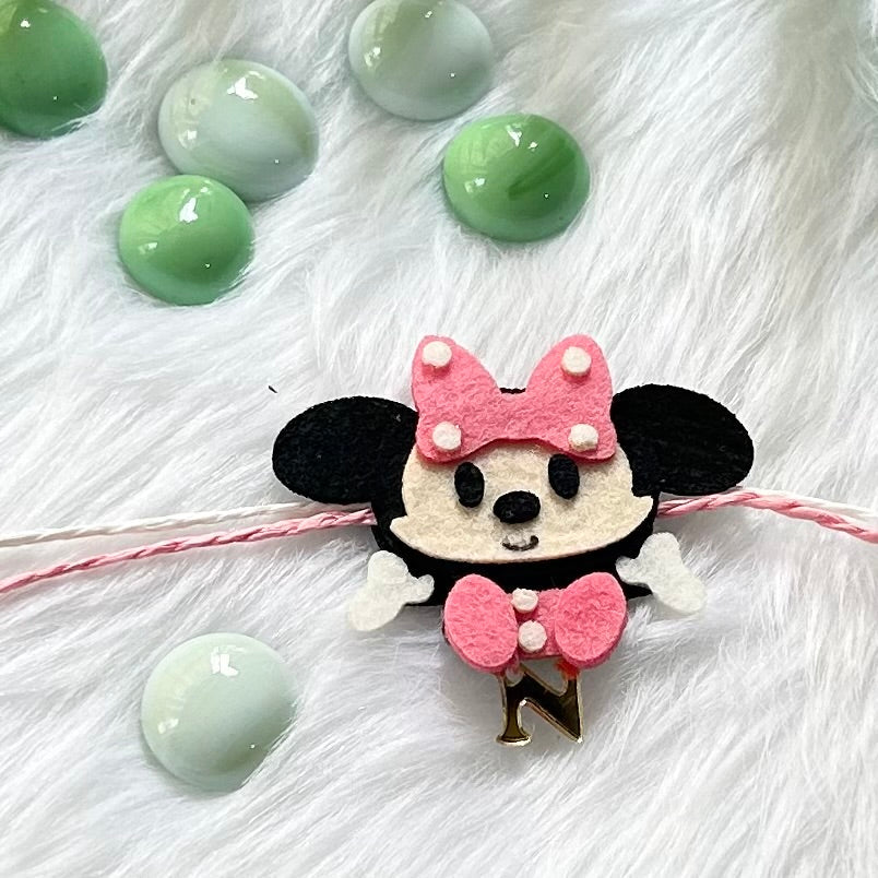Babble Wrap Handmade Felt Rakhi With Initials - Minne