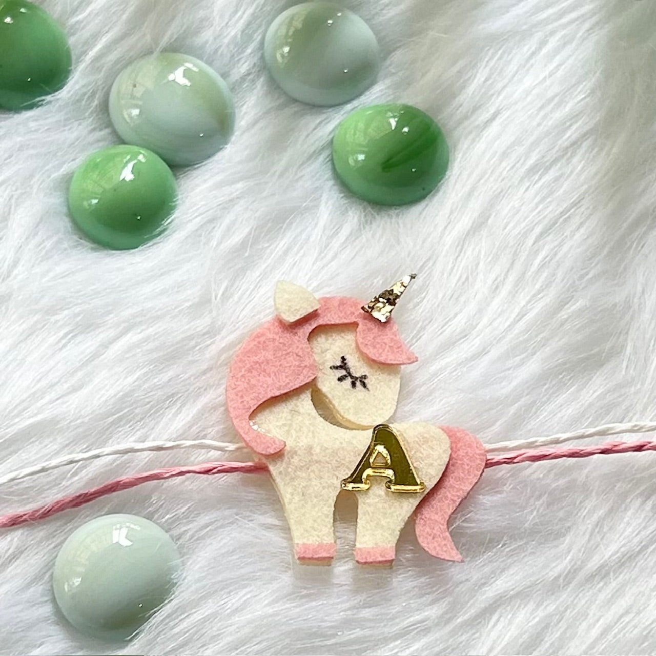Babble Wrap Handmade Felt Rakhi With Initials