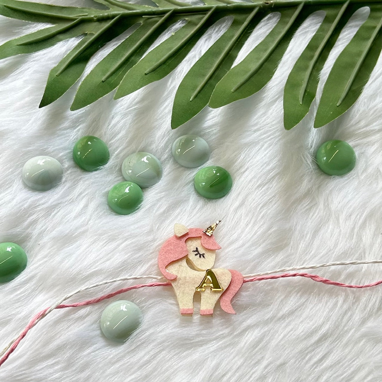 Babble Wrap Handmade Felt Rakhi With Initials