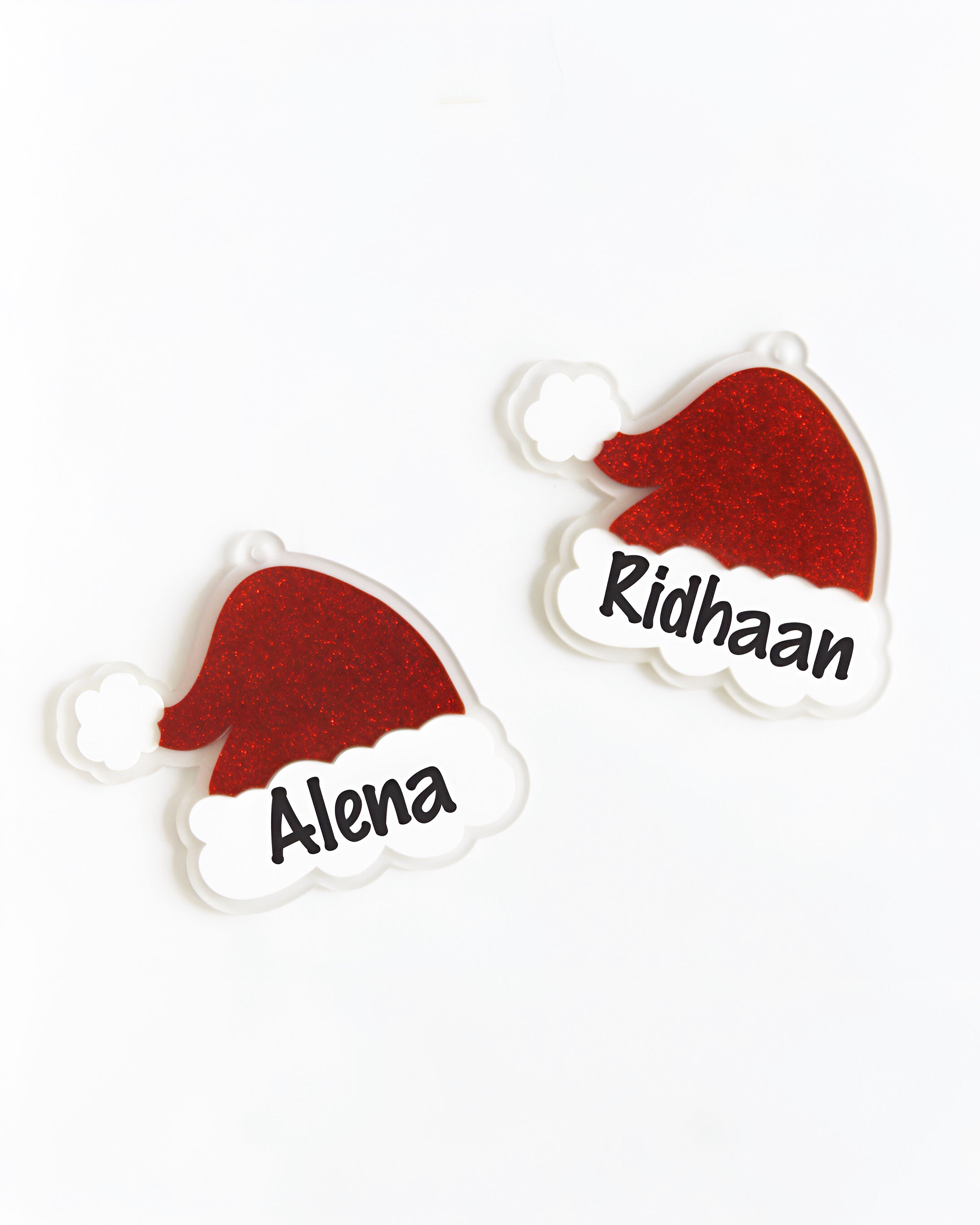 Santa Hat Glitter Ornament