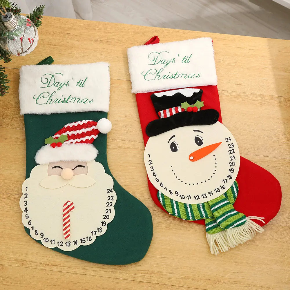 Festive Countdown Treasure Stockings (Santa)