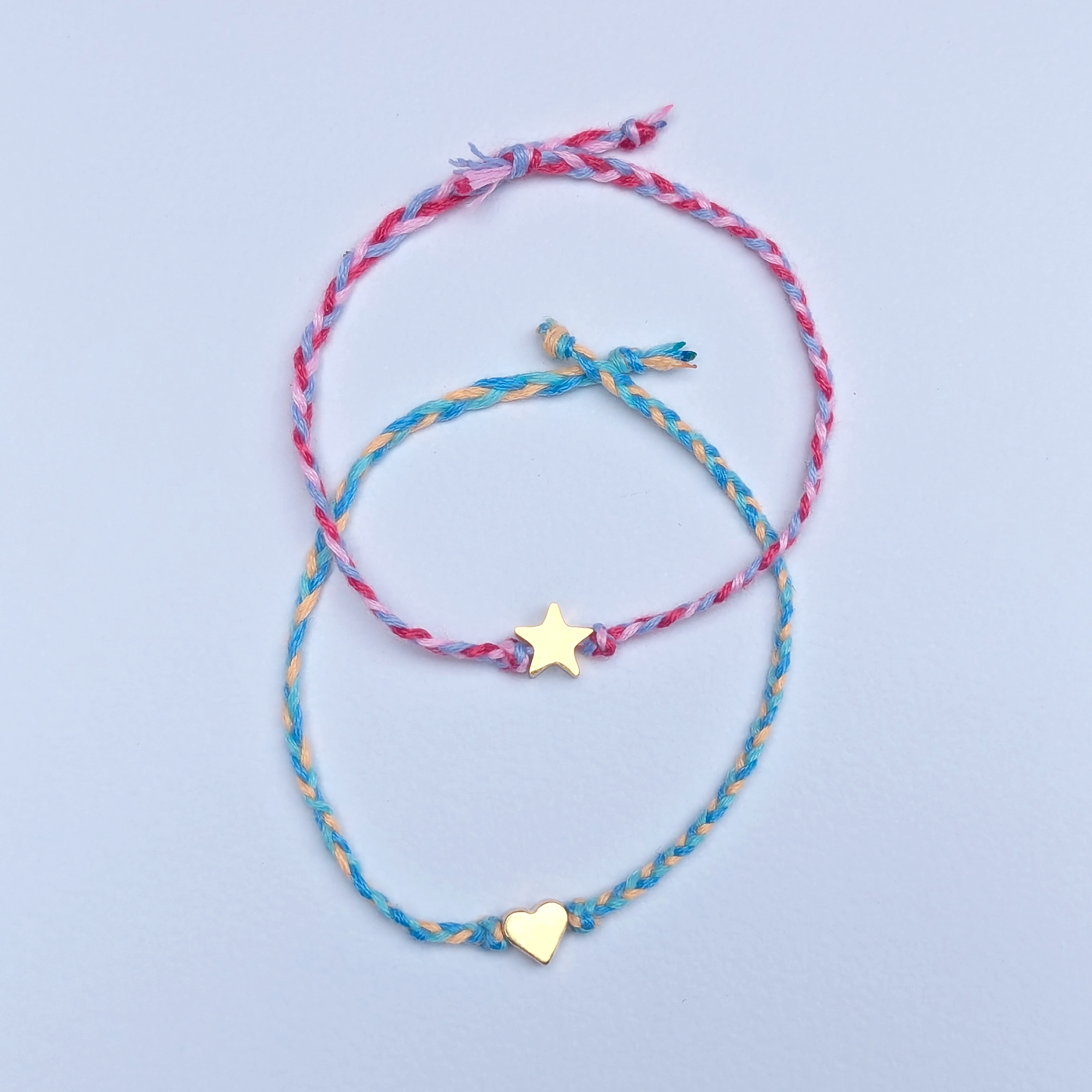 Heart/Star Charm Braided Rakhi