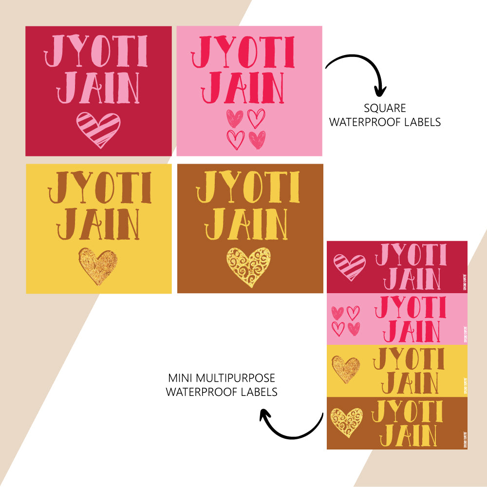 Waterproof Name Stickers